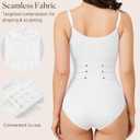 BRABIC Womens' Seamless Sleeveless V-Neck Bodysuit Shapewear Tummy Control XS