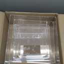 Leinuosen 7 Pcs Large Buffet Risers Set 6" to 12" Acrylic Display Box Catering Dessert Table Riser Food Display Decorative Stand with Hollow Bottom for Catering Supplies(Clear, Square)