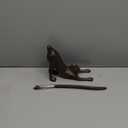 Yoga Cat Decorative Paper Towel Holder or Toilet Paper Holder - Adorable Downward Dog Pose Kitty - Cast Iron Paper Towel Stand - Antiqued Cast Iron Storage - Multiple uses - 19” Tall
