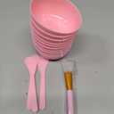 Face Mask Mixing Bowl Set, 5 in 1 DIY Tool Kit with Facial Mask Bowl Stick Spatula Silicone Soft Brush Smooth Pink Facial Brushes