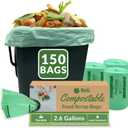 Reli. Compost Bags 2.6 Gallon (150 Count) | ASTM D6400 | Compostable Trash Bags for Food Scraps | Small Composting Liners for Kitchen CompostBin/Countertop Bin | Green, Eco for Food Waste, 2.6 Gal