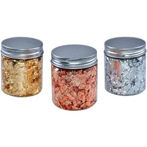 Metallic Foil Flakes Imitation Silver Gold Foil Chips Flakes Decal Decoration Nails Arts Sticker for Painting