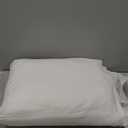 LANE LINEN Eco Friendly 100% Organic Cotton Queen Sheet Set, Soft & Comfy Fully Elasticized 15" Deep Pocket Bed Sheets, Low Pill Naturally Cooling Machine Wash Sbanas Queen- White Bed Sheets (01: Pure White)