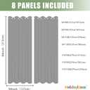 HolidayIdeas Outdoor Curtains for Patio Waterproof, 8 Panels - 54x95 Inches - Weatherproof Privacy Outsides Curtains for Cabana Porch Pergola, Sunlight & UV Blocking (Cream, Grommet Top)