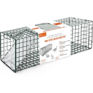 HOMESTEAD Heavy Duty Live Trap - Professional Style One-Door Live Animal Traps for Rabbit, Squirrel, Possum, Skunk, Kitten, Mink Small