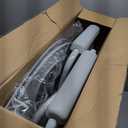 Drive Medical 11148-1 Folding Steel Bedside Commode Chair, Portable Toilet, Supports Individuals Weighing Up To 350 Lbs, with 7.5 Qt. Bucket and 13.5 Inch Seat, Grey