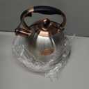 Whistling Stovetop Tea Kettle Food Grade Stainless Steel, Hot Water Fast to Boil for Stove Top-3.0Q (Silver-RW)