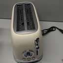 SUSTEAS Toaster 4 Slice Wide Slot, Stainless Steel Bread Bagel Toasters, Retro Long Slot Tostadora for Defrost, Reheat, Removable Crumb Tray, 1500W, 6 Browning Settings, Green