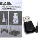 RALAN Bluetooth Dongle Adapter for PS4, Wireless Mini Microphone USB 4.0 Audio Adapter Receiver Compatible with PS4 PlayStation Support A2DP HFP HSP