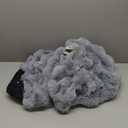 LIFEREVO Fluffy Faux Rabbit Fur Bean Bag Cover (No Filler), Soft Stuffed Fuzzy Animal Storage Bubble Bean Bag Chair for Plush Toys, Gray Shaggy Furry Beanbag Cover Kids Girls Adults 3ft, Light Grey (Large(38"x38"x40"))