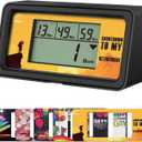 YOOREAL 9999 Days Digital Countdown Timer with 5 Paper Cards, Backlight Alerts for Retirement, Vacation, Wedding, Christmas, New Baby, Classroom, Lab, Kitchen, Cooking (HM200B)