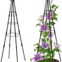 Garden Trellis,Plant Support for Climbing Plants, 1 Pack Plant Trellis Support for Climbing Vine, 63" Plant Support Tower Cages Plastic Coated Metal Pipe Supports for Outdoor Indoor, Tomato cage