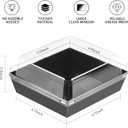 Ocmoiy Small Charcuterie Boxes with Clear Lids, To Go Paper Disposable Food Containers, 5 Inches Bakery Dessert Boxes for Sandwich, Cookie, Pastry, Cake Slice (Black, 100ct)