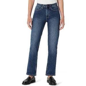 Amazon Essentials Women's High-Rise Straight Leg Jean, Stone Dark Wash, 4 Short, Size 38