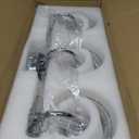 3 Lights Bathroom Vanity Light Fixtures, Chrome Traditional Classic Vanity Light with Clear Glass, Bathroom Lighting Fixtures Over Mirror