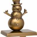 Vintage Brass Style Snowman Mantle Decoration, Home Decor Christmas Decor 6" tall
