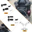 Chrome Passenger Armrests with Cup Holder Adjustable Fit for Goldwing GL1800 1800P 1800HP 20012017 Motorcycle Rear Seat Accessories