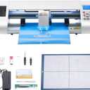 VEVOR Cutting Machine, Automatic Edge Detection Vinyl Cutter Machine with Design Software and Materials, Compatible with Multiple File Formats, for Creating Customized DIY Crafts, Cards, Stickers
