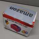 IDAODAN Electric Balloon Pump, Portable Electric Balloon Blower Machine Balloon Air Pump Dual Nozzle Rose Red 110V 600W Balloon Inflator for Party Decorations