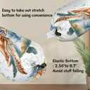 Ocean Sea Turtles Plastic Bag Holder 2 Pcs Grocery Bag Organizer Reusable Trash Bags Organizer Wall Mount Washable Kitchen Dispenser Holders with Drawstring Closure