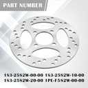 Rear Brake Disc Rotor fit for Yamaha Raptor 700 2006-2020 YFZ450 2006-2013 YFZ450X 2008 1S3-2582W-00-00 1PE-F582W-00-00 1S3-2582W-10-00