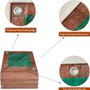 Tarp 50x50 ft 100% Waterproof 7mil Durable Grommets and Reinforced Edges,Uv Resistant,Green/Brown Tarp,Emergency Rain Shelter,Outdoor Cover and Camping Use -by MVPNET