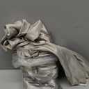 MCEAST 2 Packs Satin Tablecloth 102 x 58 Inches Rectangular Table Overlay Cover Bright Silk Tablecloth Smooth Fabric Table Decor for Wedding Banquet Decoration (Silver)