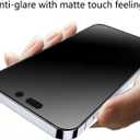 2 Pack 360 Degree Anti-glare Privacy Tempered Glass for iPhone 16 Pro Max Anti-Spy 4 Directions 4 Sides Matte Screen Protector Film 6.9 inch
