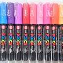 Uni Posca Paint Marker Pen, Extra Fine Point(PC-1M), 21 Colors Set with Original Vinyl Pen Case