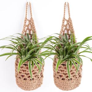 2PK Hanging Planter for 6 Inch Pot, Wall Planters for Indoor Plants (Jute)