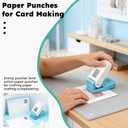 Stamp Paper Punch, 1x0.8inch Postage Puncher, Square Shaped Cutter Hole, Rectangular Crafts Punches Tools for Card Making, Scrapbooking, Journaling, DIY Arts & Crafts Supplies