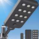JAYNLT X-13000W Solar Street Lights Outdoor, Ultra-Large 6500K Commercial Parking Lot Lights Dusk to Dawn,IP67 Waterproof Solar Power Flood Security Light for Playground,Road