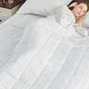 Weighted Blanket Queen/King Size (80"x87" 20lbs),Ultra Soft and Cozy Cooling Weighted Blanket for Adult,Heavy Blanket with Machine Washable Soft Blanket, White