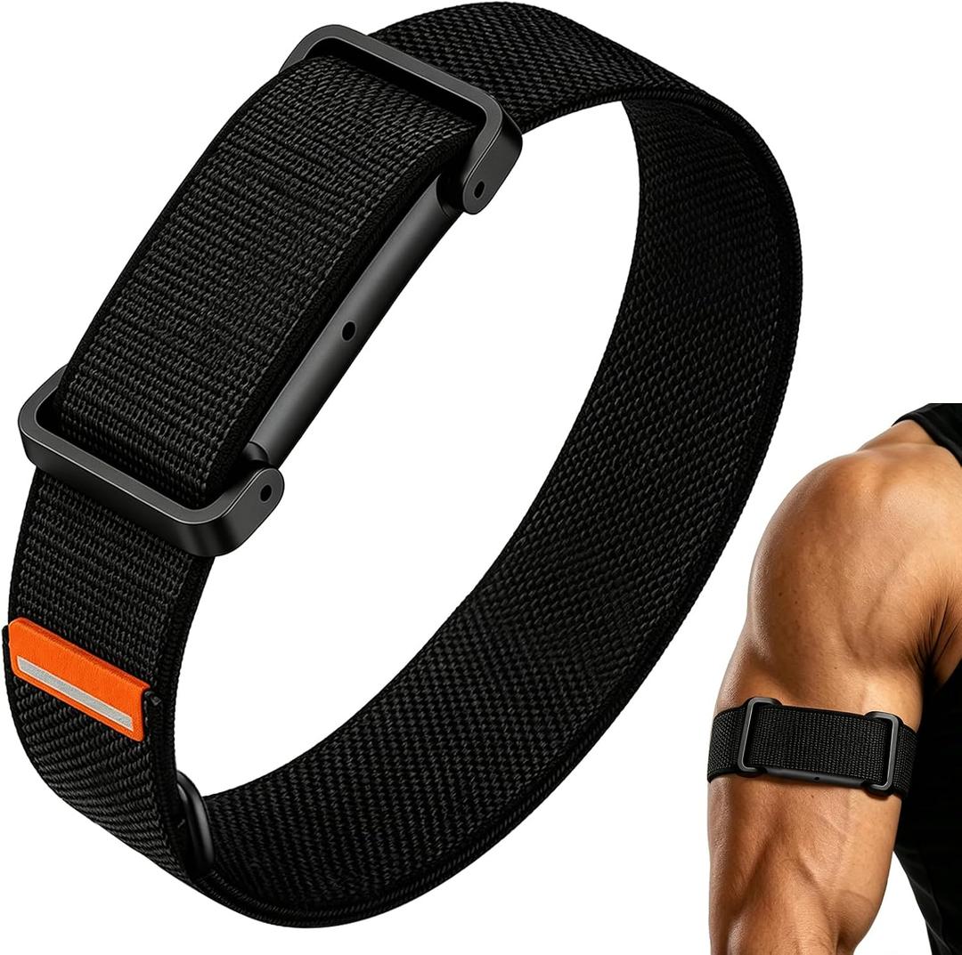 Nylon Bicep Band Compatible with Google Fitbit Air, Integrated Metal Frame
