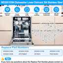 UPGRADED WD28X10384 Dishwasher Lower Rack Compatible with GE Dishwasher Rack Replacement Parts,WD28X10166 WD28X10309 GLD5660N00SS GLD4560R00SS Stainless Steel GE Dishwasher Bottom Rack with Wheel