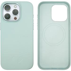 Vegan Leather Magnetic Case for iPhone 15 Pro Max 6.7" (Succulent)