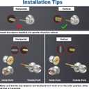 BESTTEN Keyed Same Exterior Door Knob and Single Cylinder Deadbolt Combo Set, Keyed Alike Entry Door Knobs with Lock and Keys for Entrance and Front Door, Satin Nickel