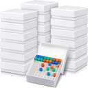 Teenyyou 18 Pcs 81 Wells Cardboard Freezer Box with Lid Lab Microtube Storage Box Water and Ice Resistant Coating 2 Inch Height for 1.5-2.0 ml Micro Centrifuge Tubes Vials Refrigerator, White