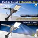 JAYNLT Y-9800W Solar Street Lights Outdoor, 750000LM 6500K High Powered Commercial Parking Lot Lights Dusk to Dawn, Waterproof Solar Security Flood Lamps with Remote for Driveways, Basketball Courts, Y-9800W/1 Pack