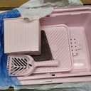 Stainless Steel Litter Box | Enclosed Cat Litter Box with Lid for Big Cats