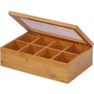 Oceanstar - TB1323 Oceanstar Bamboo Tea Box, 12 Inch, Natural