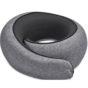 Travel Neck Pillow with 100% Pure Memory Foam, G-Shape, Includes Eye Mask & Ear Plugs,