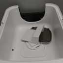 Sfozstra Cat Litter Box with Lid, Fully Enclosed Splash-Proof and Leak-Proof Urine High Edge and Odorless Cat Litter Box, Easy to Installation and Clean (Black with Pedal(S))