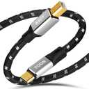 TODN USB-B to USB-C Cable with Upgraded OFC Core, Audiophile Printer Cable to USB C for Phone/Tablet/Laptop to DAC/Sound Card (3ft/1m)