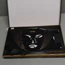 INTEO Red Light Therapy for Face, 3 Modes Portable Led Face Mask Light Therapy with Remote, Near-infrared 850 Red Light Mask with Timing Function, Led Light Therapy At Home 180 LED Beads (Black Golden)