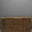 Vaunn Medical Pneumatic Adjustable Overbed Bedside Table With Wheels (Hospital and Home Use) (Walnut Brown)