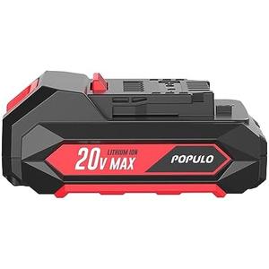 populo 20V Max Lithium Ion 2.0Ah Battery Pack PPLBP, Exclusive 20V Tools