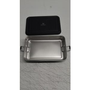 Stanley Classic Legendary Useful Box 3.8 qt  Metal Snack and Lunch Box  Durable Stainless Steel Travel Food Storage Container  Hiking, Camping, School, or Work  BPA-Free  Black 2.0