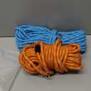 (2 Pack) Long Dog Leash for Dog Training 15FT/30FT/50FT, Dog Rope with Reflective Thread for Large Medium Small Dogs, Dog Tie-Out Cable Lead for Hunting, Camping&Backyard (2Pack Orange&Blue)