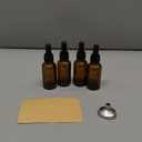 4 Pack 1 oz Glass Dropper Bottles with Measured Dropper - 30ml Dark Amber Tincture Bottles with Graduated Calibrated Glass Eye Droppers (1ml) for Essential Oils, Liquids - Leakproof Travel Bottles